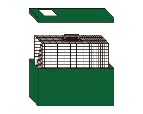 捕獲器ごと入れられる