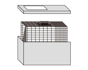 捕獲器ごと入れられる