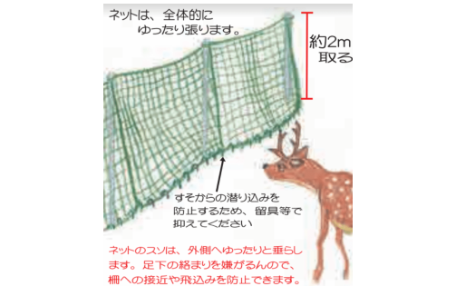 ネット柵の設置補足