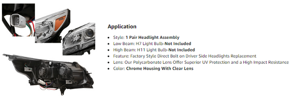 Chrome-Housing-Headlights-Front-Lamps-For-2013-2015-Chevy-Malibu-LT-LTZ -Set-of-2