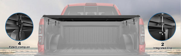 4-Fold 6.5FT FRP Hard Tonneau Cover For 2015-2022 Ford F-150 F150 Truck Bed Cover