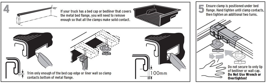 Soft fold tonneau cover - Installation Guide Step 4-5
