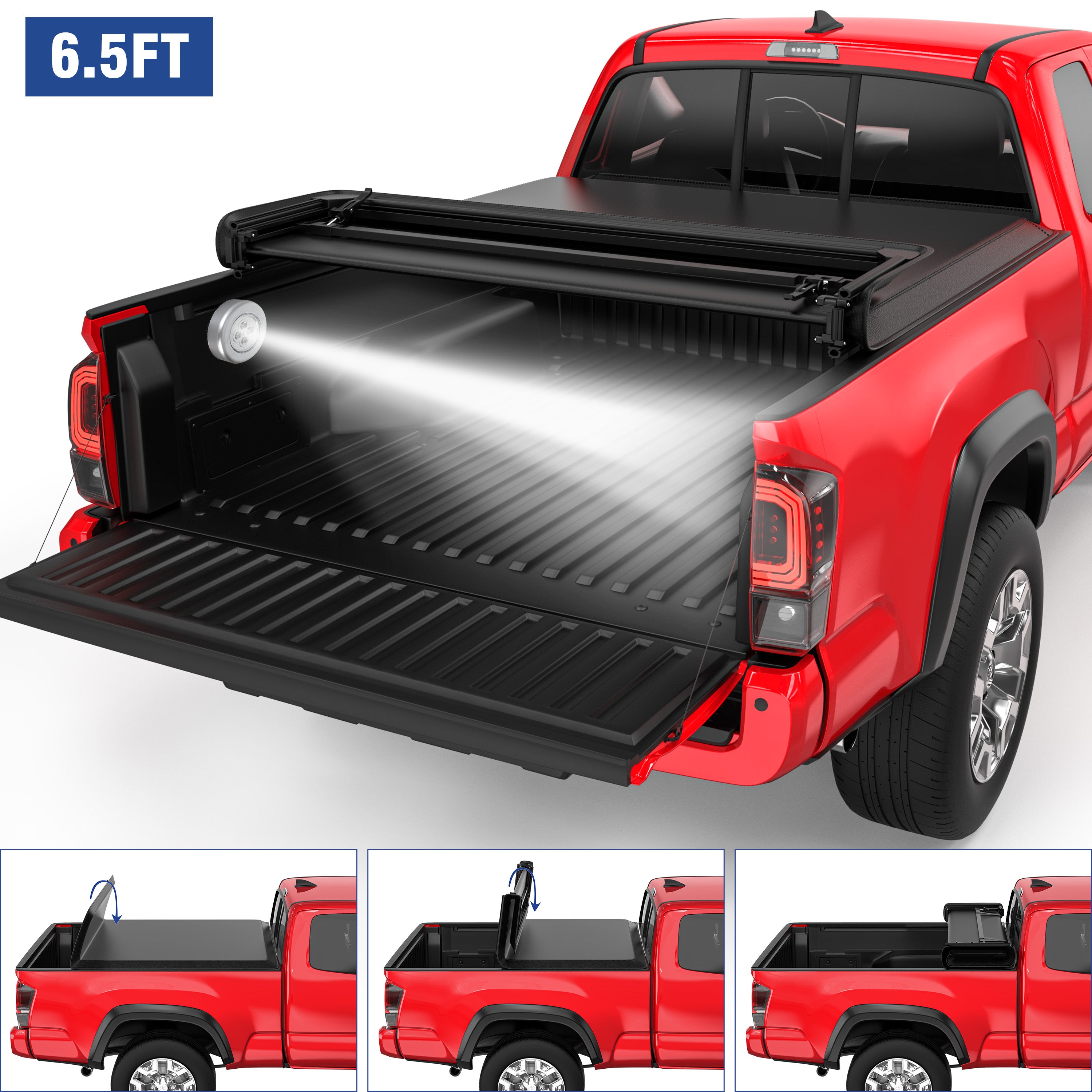 For 2014-2021 Toyota Tundra 6.5FT 4 Fold Truck Bed Tonneau Cover – MOSTPLUS