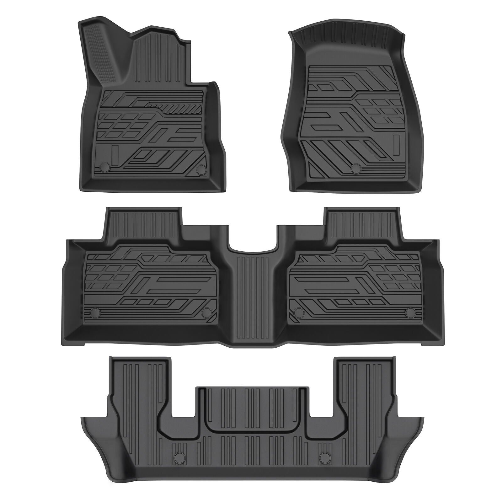TPE Rubber Seat Floor Liners/Mats For 2020-2022 Ford Explorer 7 ...