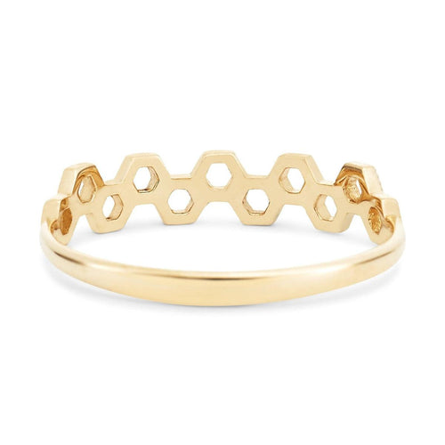 bluboho Honeycomb Ring - 14k Yellow Gold | The Detox Market - Canada