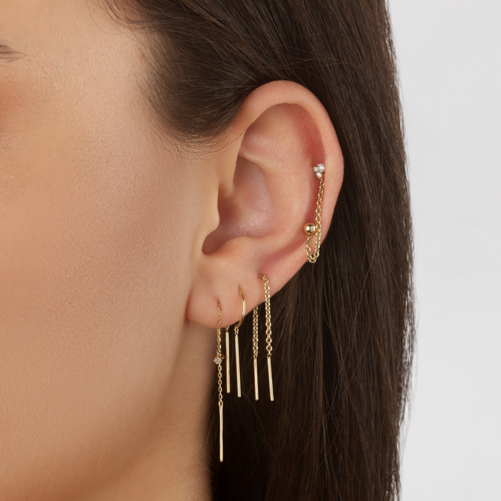 Rayma Earrings With Ear Chain – Indiatrendshop