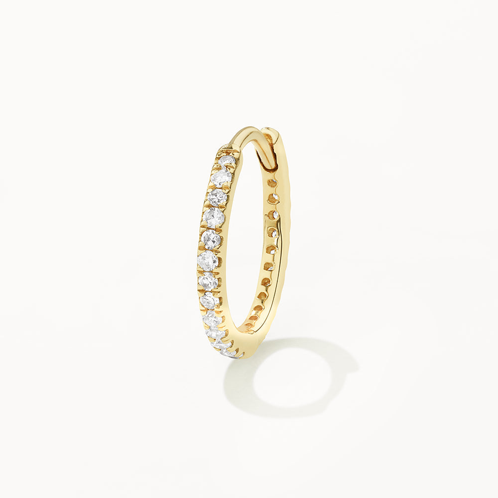 Diamond Helix Huggie Single Earring in 10k Gold - Medley Jewellery product image