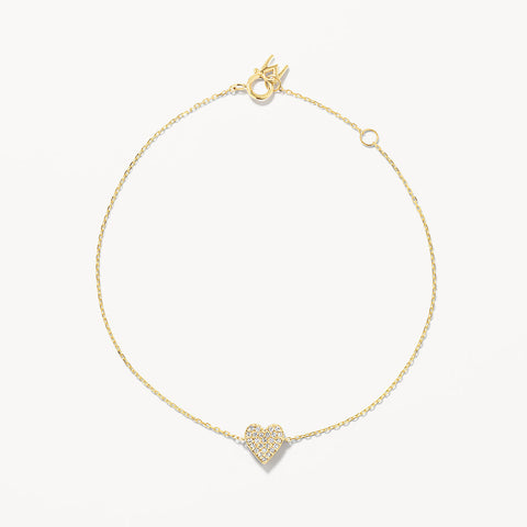 Real 10k Yellow Gold angel brushed &Diamond Cut Heart love Bracelet 9.7mm  71/4'' | eBay