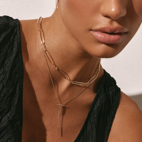 Paperclip Chain Radiant Initial Necklace – The Sis Kiss
