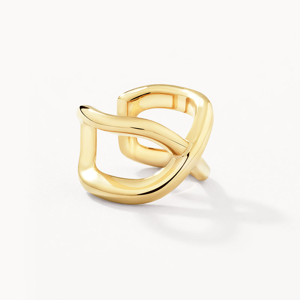 Crossover Single Ear Cuff in Gold | Medley Jewellery