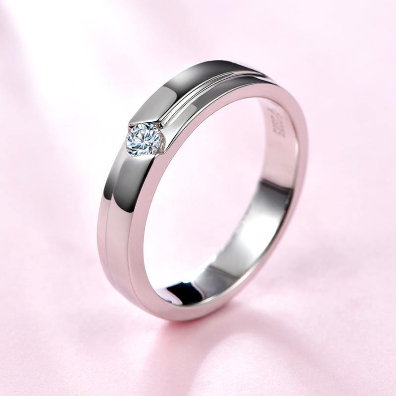 Moissanite Fashion Sterling Silver Wedding Band Ring – ReadYourHeart