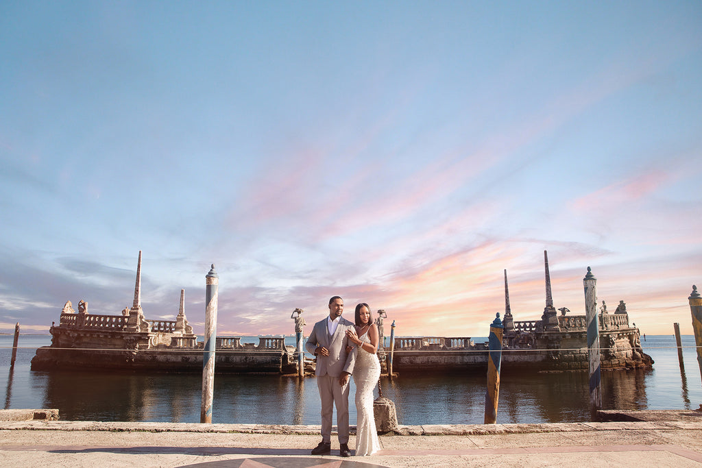 Andre Brown Photography couple by edge of the water and ruins