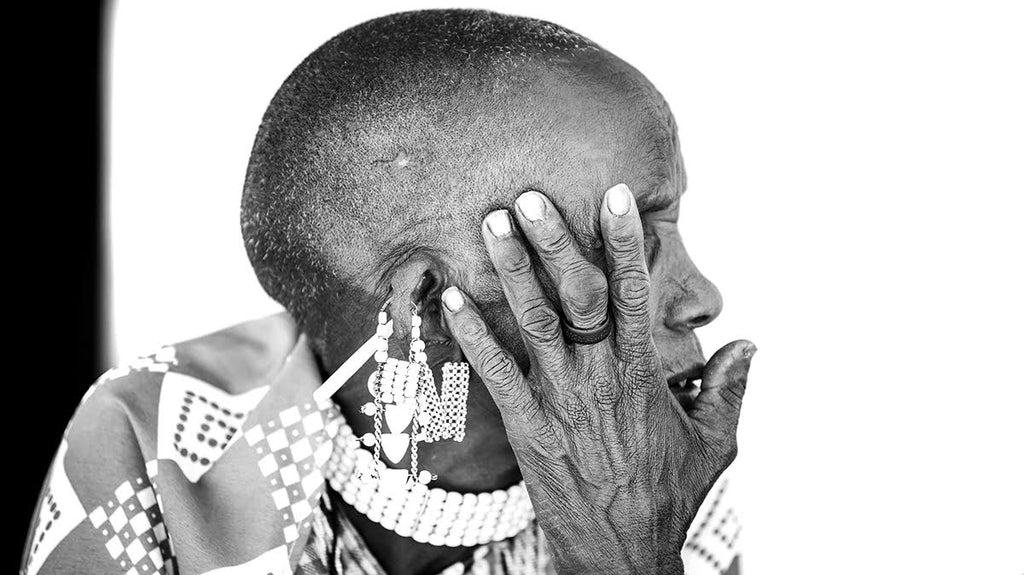 Michelle Valberg Tanzania Masai woman black and white