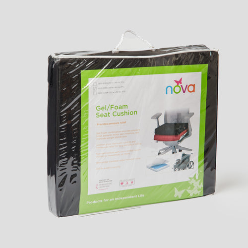 Nova Gel/Foam Seat Cushion with Coccyx Cutout & Fleece Top