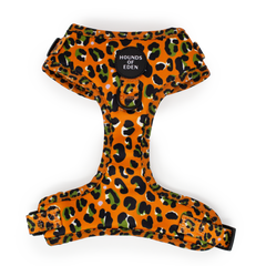 Burnt Orange Leopard Design Dog Harness