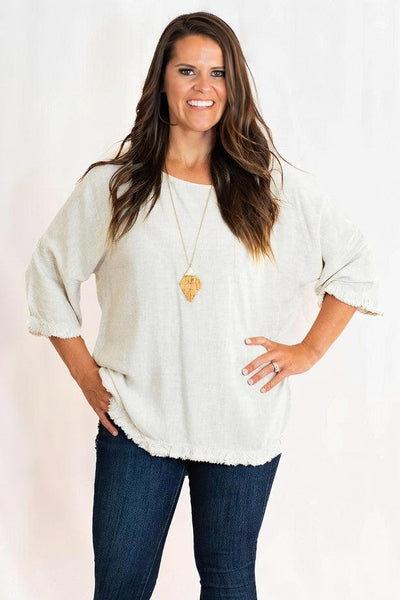 Umgee Clothing High-Low Frayed Hem Cotton Tunic Top – Hometown Heritage  Boutique