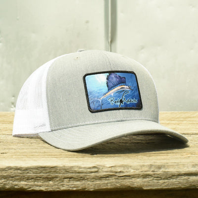 Flying Fisherman Blue and White Mahi Trucker Hat H1766 - The Home