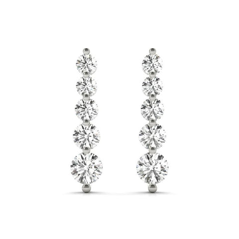 Five-Stone Journey Diamond Earrings