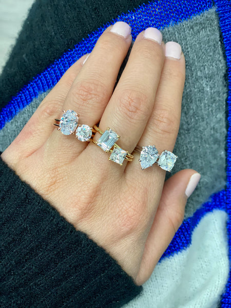 Verbena Halo Engagement Ring with Quarter-carat Pear-cut Diamond – Kent  Jewelry