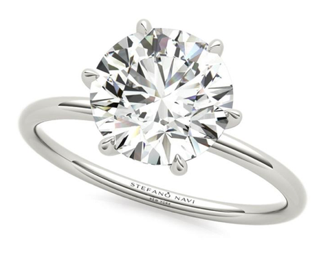 ava six prong lab grown diamond engagement ring