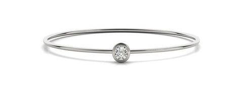 recycled gold lab grown diamond bangle