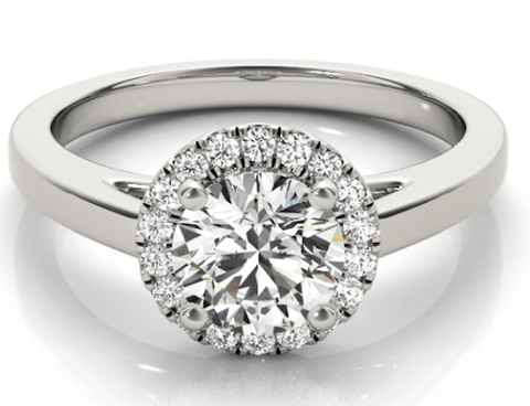 white gold lab created diamond engagement ring