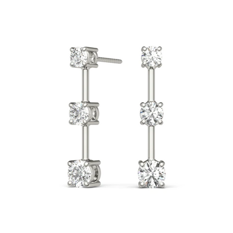 lab diamond drop earrings