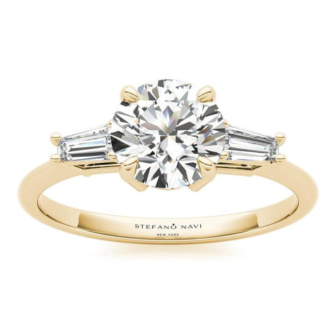 18k yellow gold lab grown diamond engagement ring