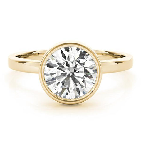 14k yellow gold lab created diamond engagement ring