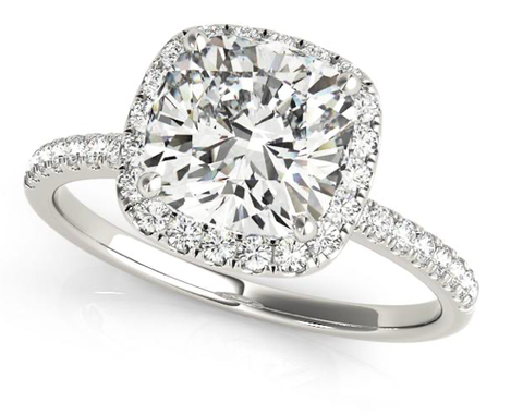 lab grown diamond pave engagement ring