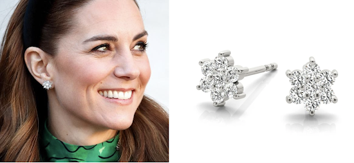 Kate Middleton diamond star stud earrings