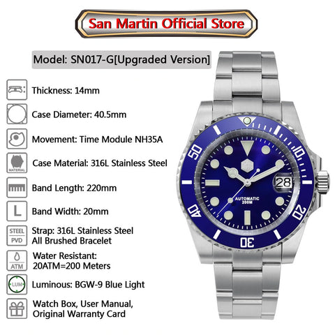 san martin submariner watch