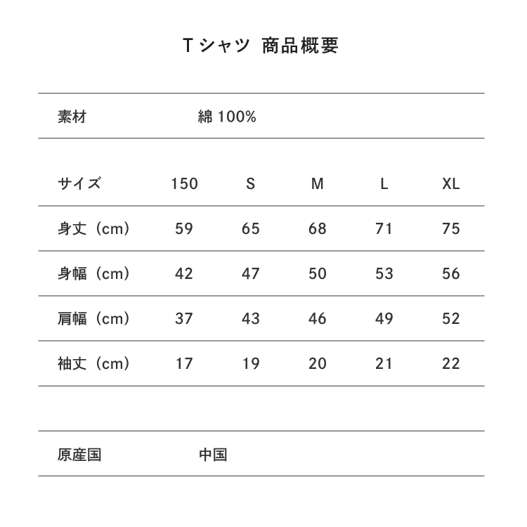 サイズ目安表