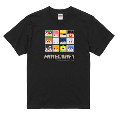 マインクラフト カラフルピーチ Tシャツ ブラック カラフルピーチ Muuu ムー