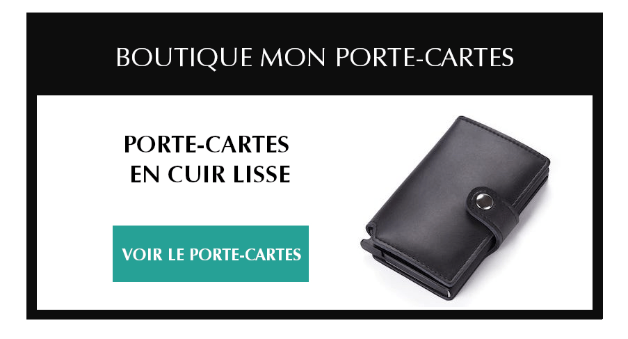 porte carte cuir noir