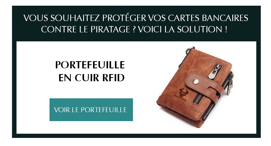 portefeuille rfid brun pour homme