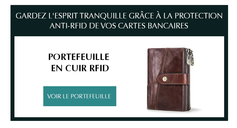 portefeuille cuir veritable anti-rfid