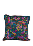 Moti Chidiya Embroidered Silk Cushion Cover