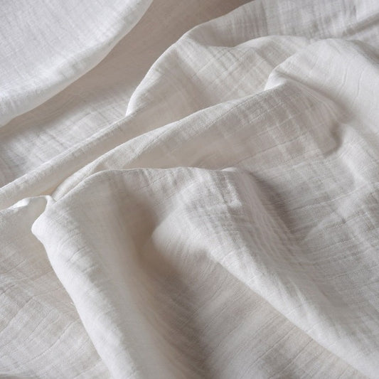 White Cotton Fabric  Sheer Fiber For Dressmaking – themazi