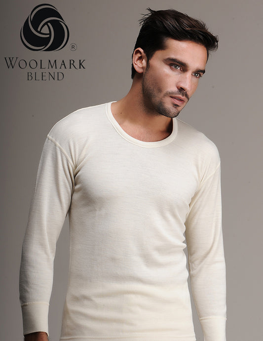 Buy %100 Merino Wool Men Long Sleeve winter T-Shirt Sleepwear