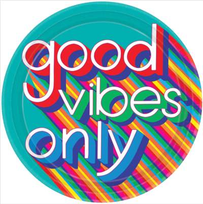 Good Vibes Large Party Plates NZ