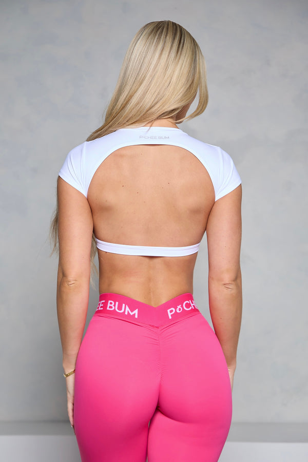 Blue Pchee Bum Society Crop Tee