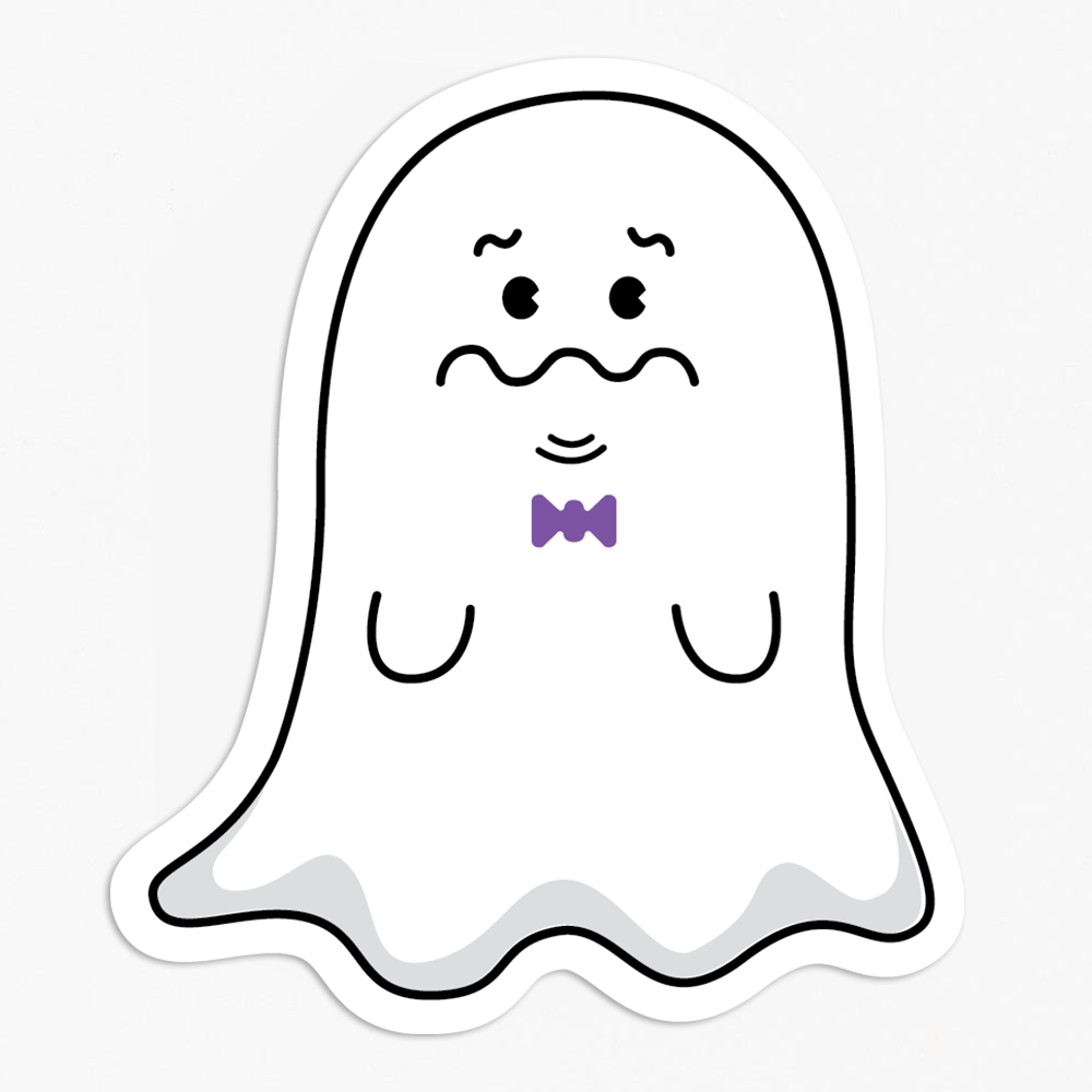 Nervous Ghost Sticker