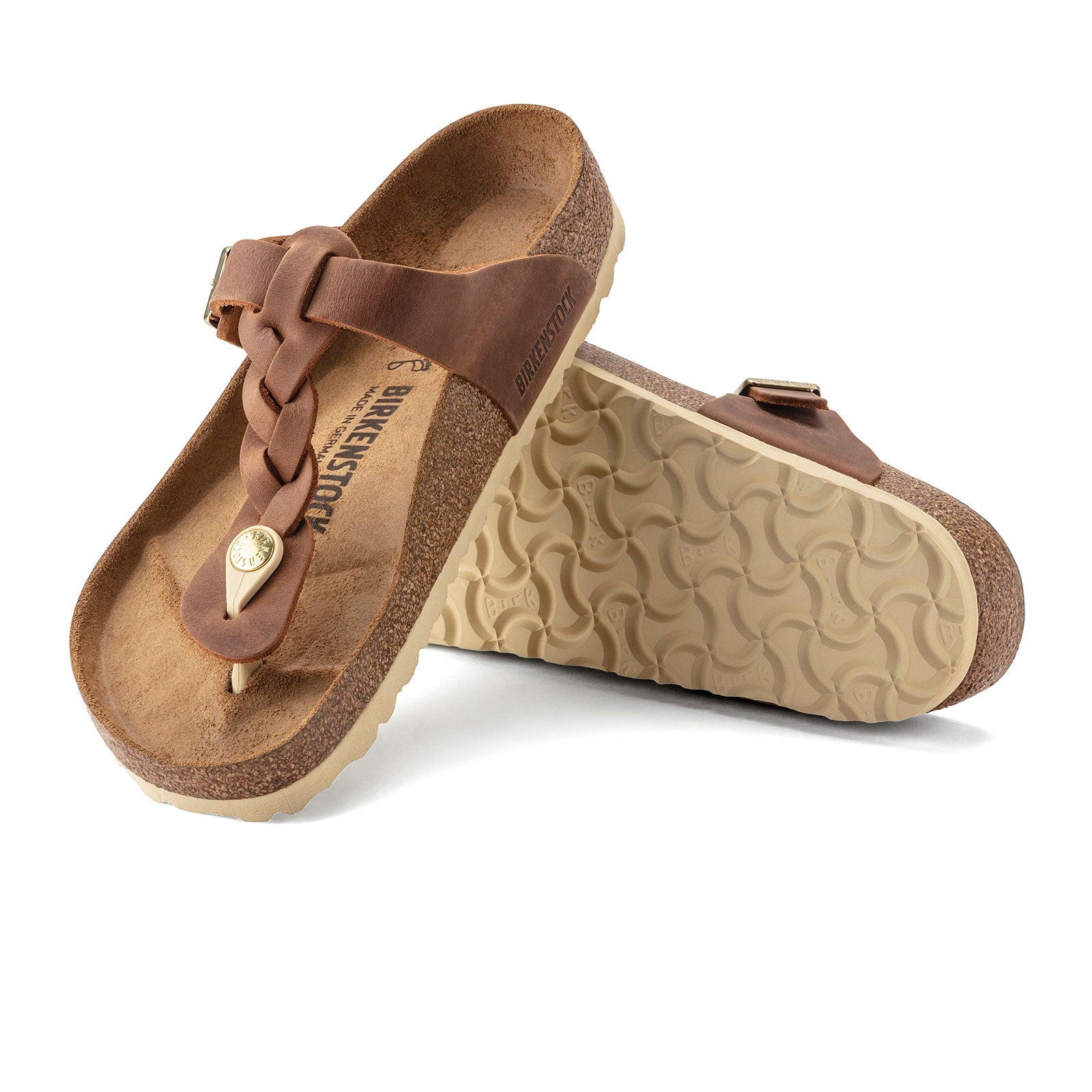 Moeras Kort leven Huh Birkenstock Gizeh Braided Thong Sandal (Women) - Cognac - The Heel Shoe  Fitters