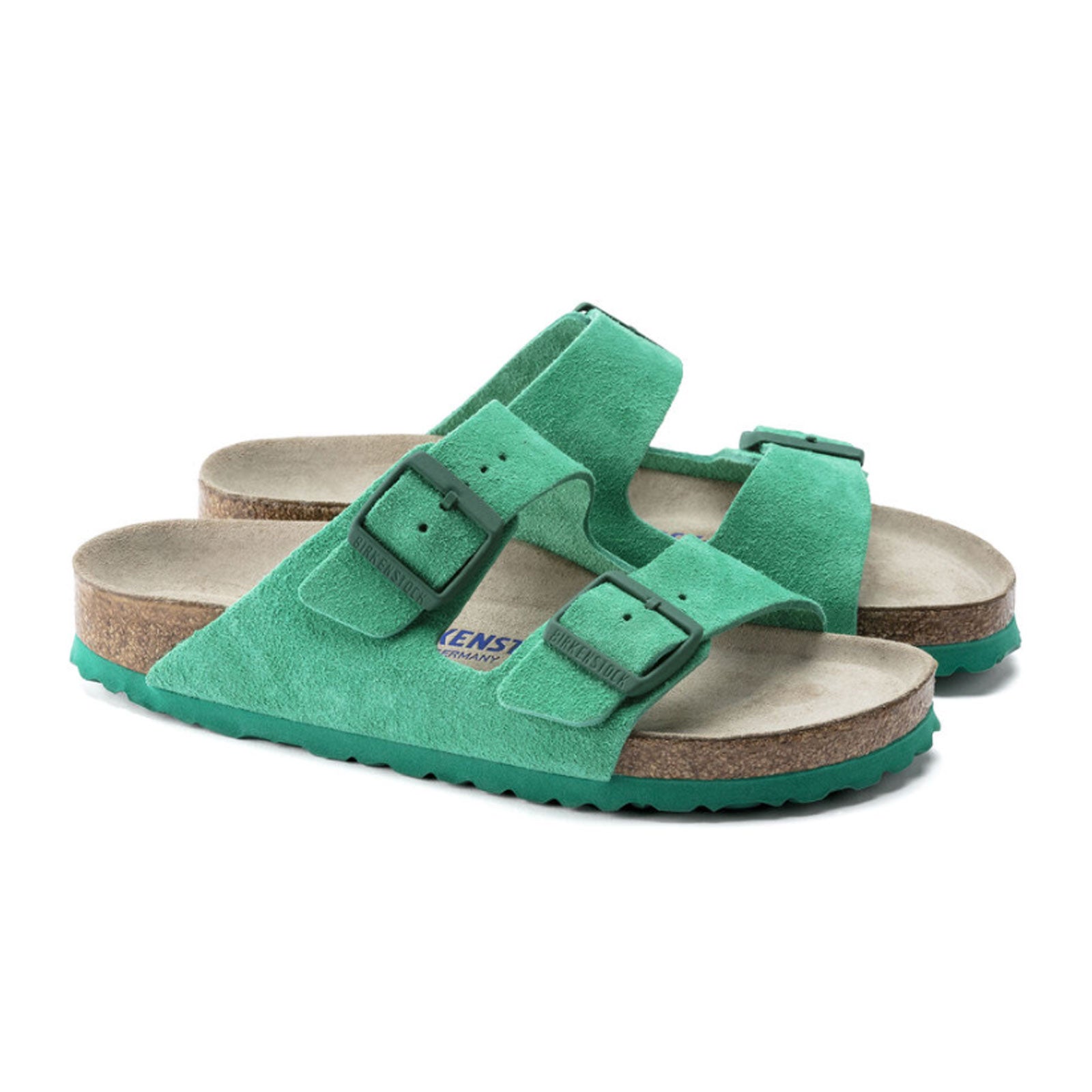 Birkenstock Arizona Soft Footbed Narrow Slide Sandal (Women) - Bold Gr - The Shoe Fitters