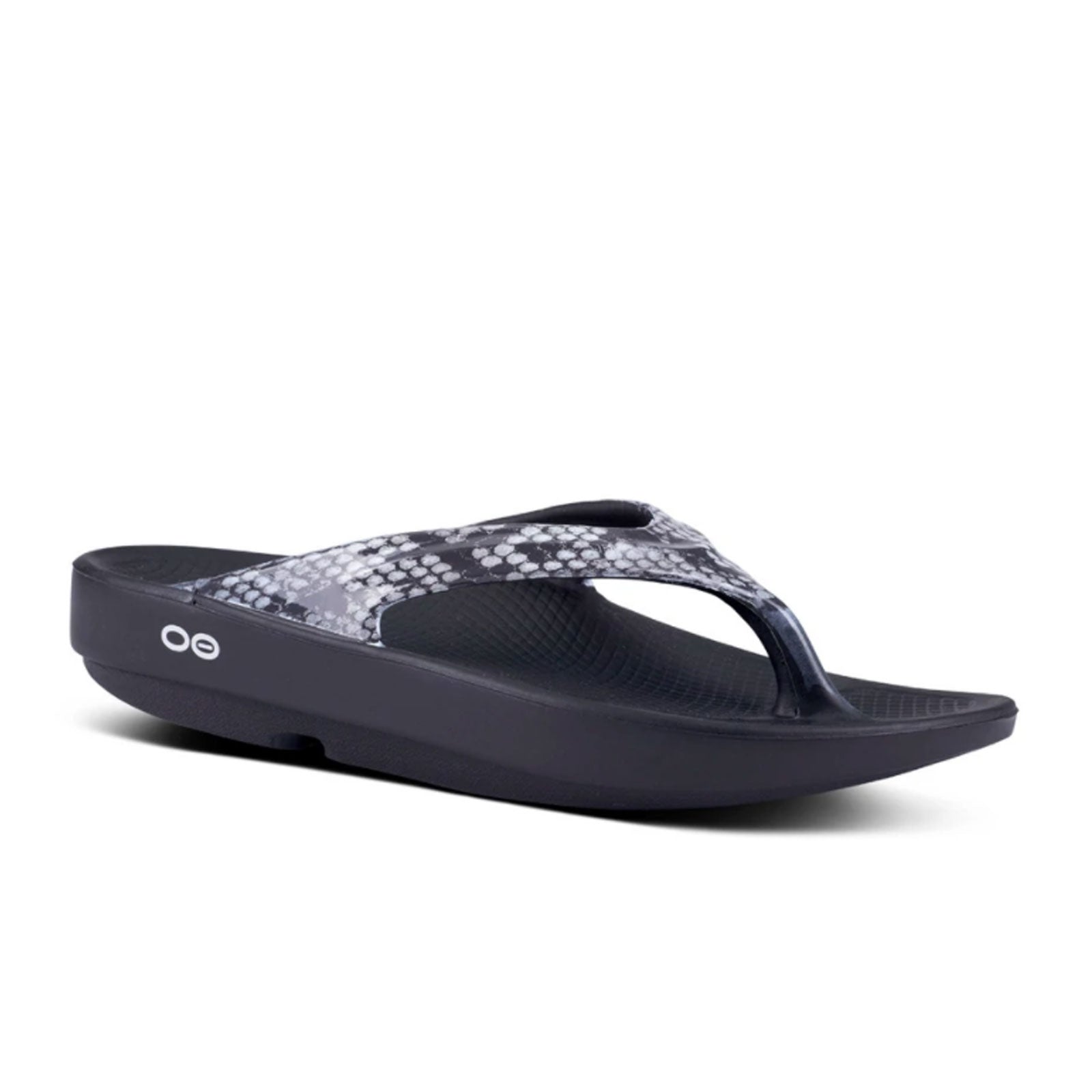 Oofos OOlala Limited Thong Women Black Leopard The Heel Shoe