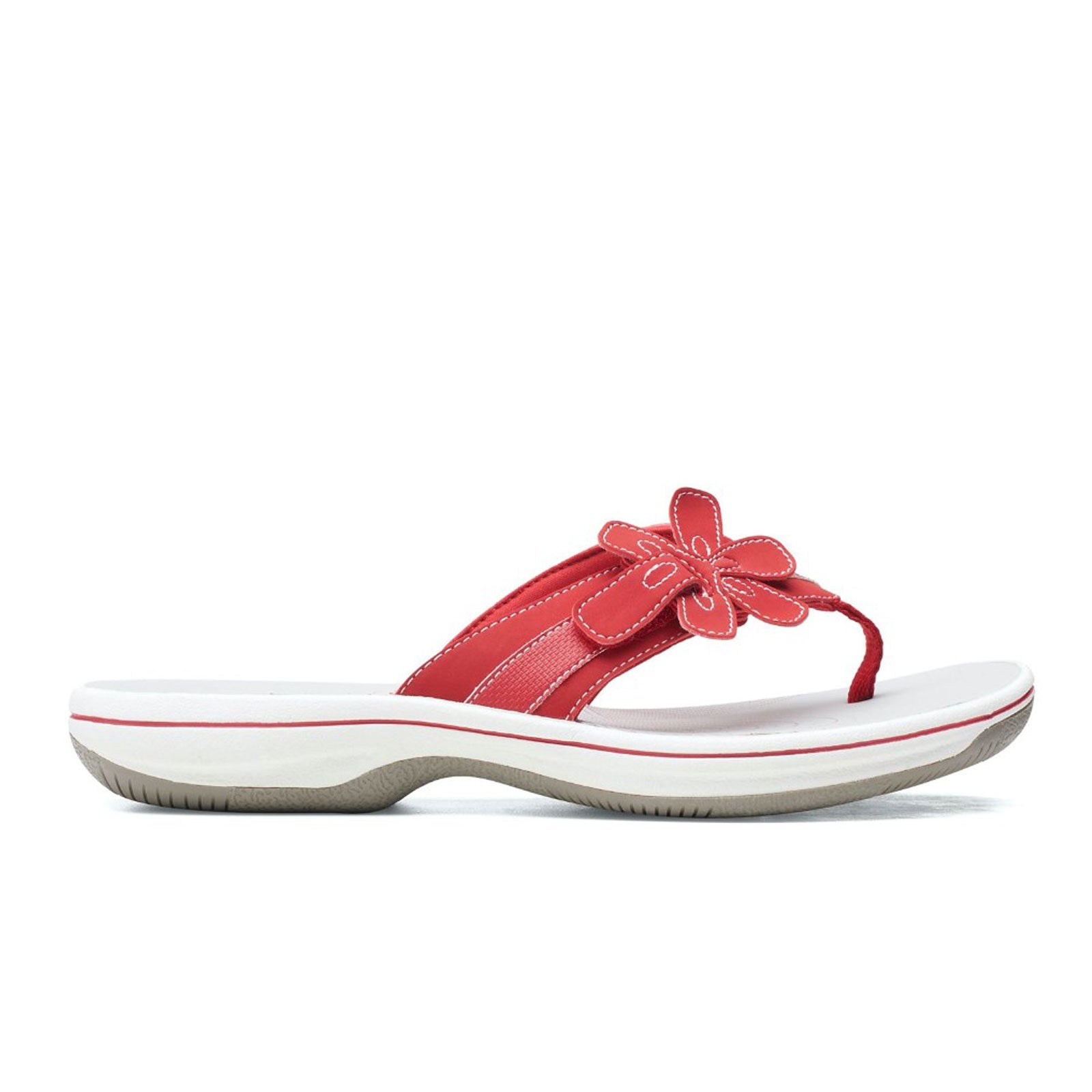 Clarks Brinkley Flora Thong Sandal Women Bright Coral The