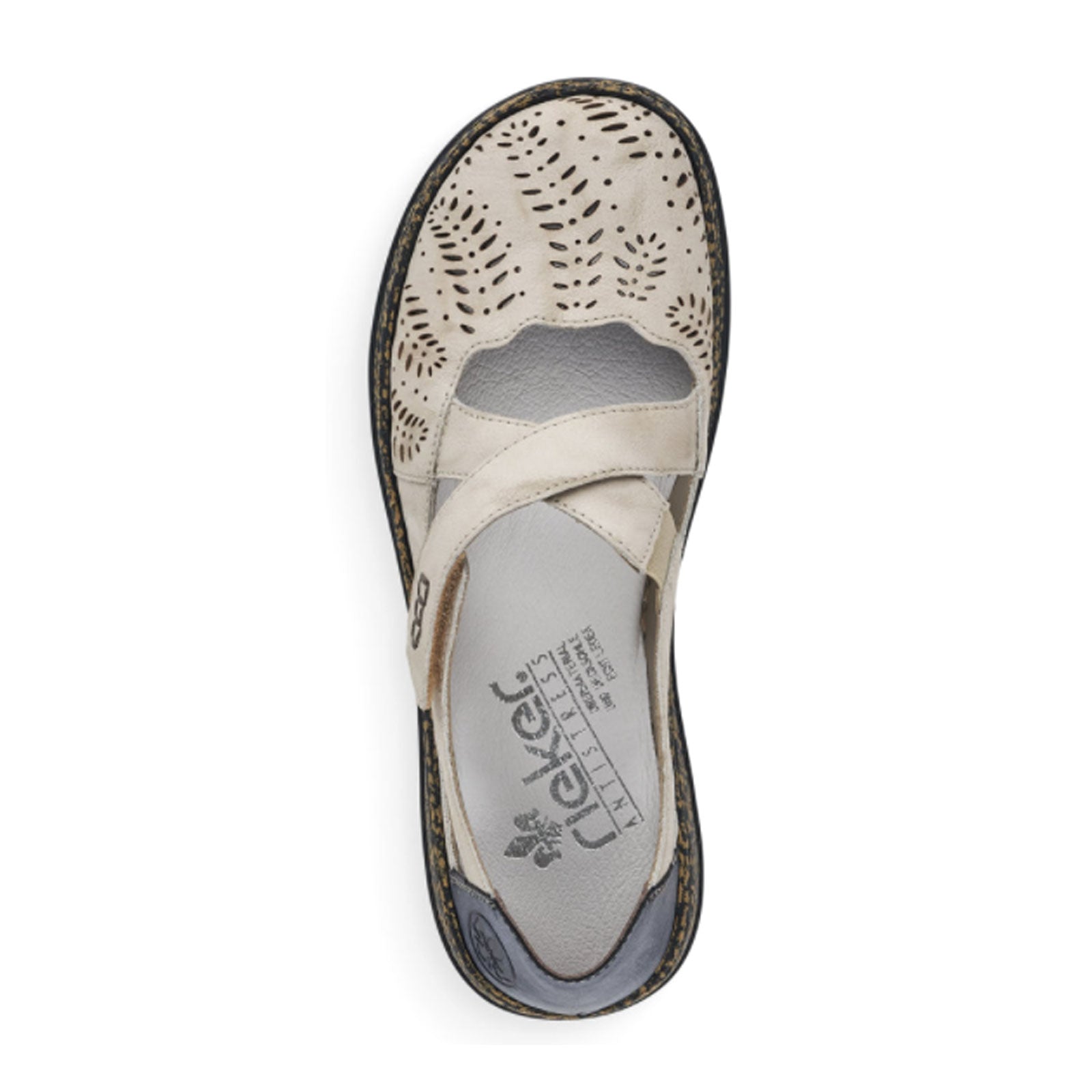 Rieker 46375-60 (Women) - Marble/Jeans Dress-Casual - Mary Janes - The Heel Shoe Fitters