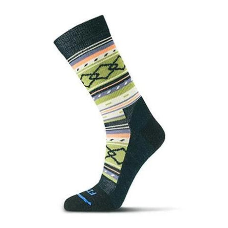 Extra Wide Loose Fit Stays Up Cotton Casual Crew Socks - Black M