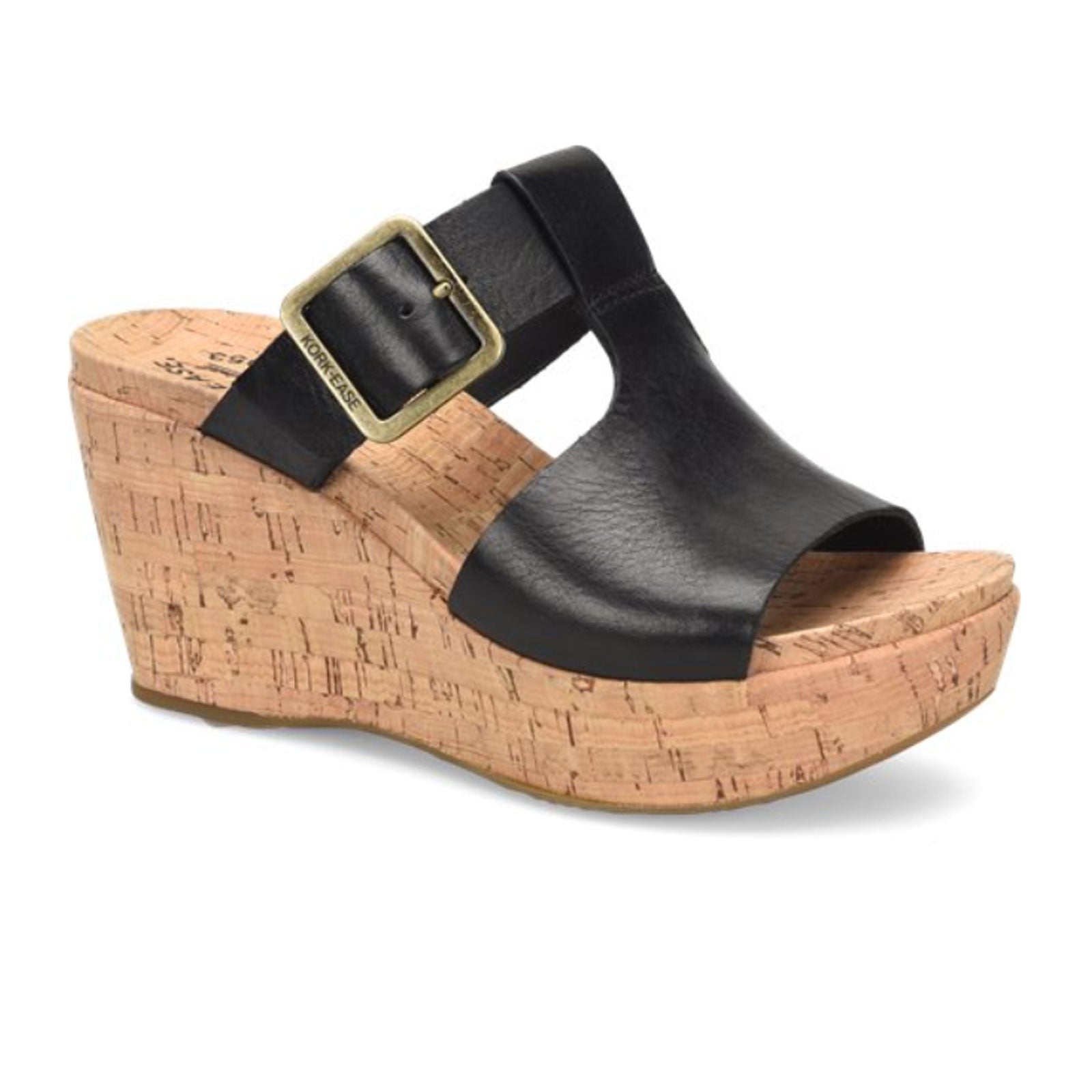 Alaia, Cork wedge with black velvet - Unique Designer Pieces